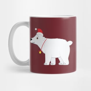 Cute Polar Bear at Christmas Mug